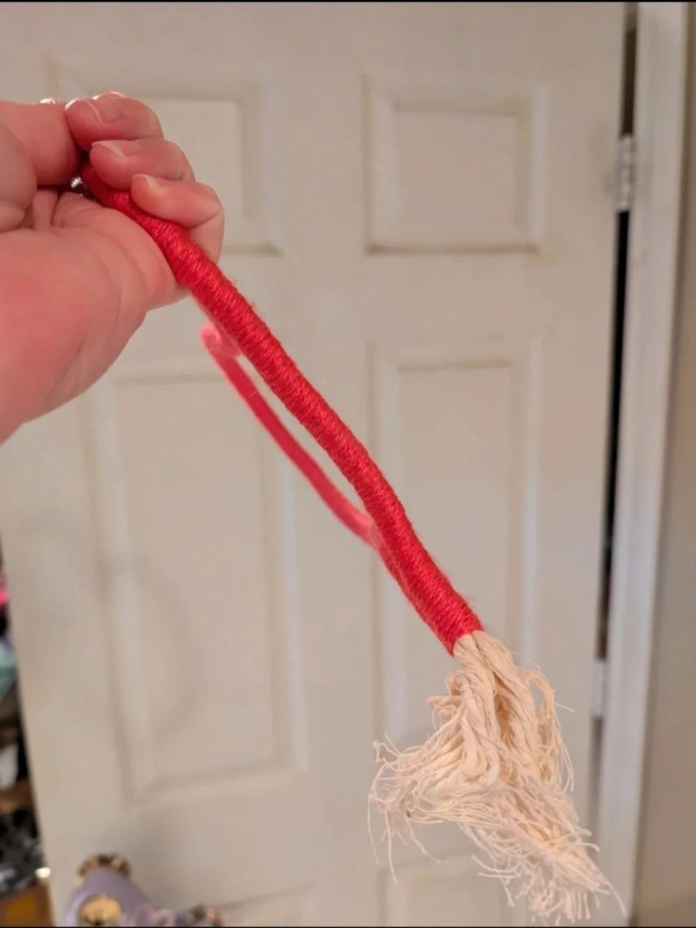 Pink Heart-Shaped Rope Decor